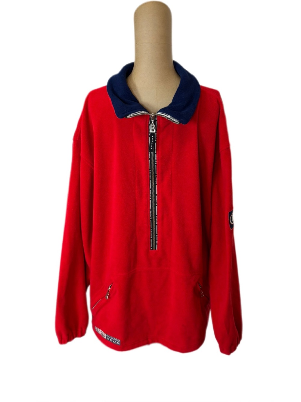Vintage Bogner Fleece Jacket Red Mens Size Large/XL